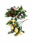 Flori Artificiale Buchet Rulunculus Cu Eucalipt
