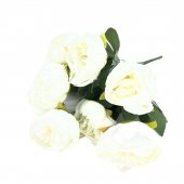 Flori Artificiale Buchet Simplu Din 9 Bujori Albi