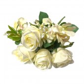 Flori Artificiale Buchet Trandafiri Hortensii Crem-Roz