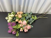 Flori Artificiale Fir Trandafir Cu 7 Flori Vintage