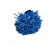 Flori artificiale Trandafiri Legati 10 Fire Albastru Deschis