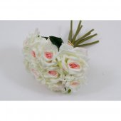 Flori Artificiale Trandafiri Legati 10 Fire Crem-Roz