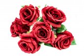 Flori artificiale Trandafiri Rosii Buchet 7 flori