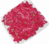 Flori de Craciun Rosii Simple, set 50 buc