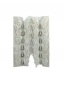 Fluturi Decorativi Din Pene Alb Cu Jumatati Perle 12/Set