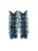 Fluturi Decorativi Din Pene Albastru 12/Set