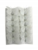 Fluturi Decorativi Din Pene Albi Cu Sclipici 12/set