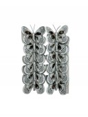 Fluturi Decorativi Din Pene Argintii 12/Set