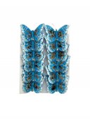 Fluturi Decorativi Din Pene Blue 12/Set