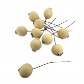 Fructe Artificiale Macese Cu Sarmulita Crem 100/Set