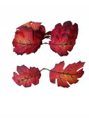 Frunze Toamna Duble De Stejar 10/set Rosu