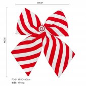 Funda catifelata cu dungi rosii si albe 30x35 cm