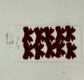 Fundite rosii cu strasuri, 10 buc 5/set