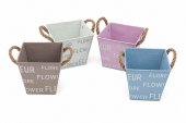 Galetusa Metal Ghivece Flori Patrata Flower 12x8x11