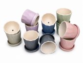 Ghiveci Flori Ceramica cu Farfurioara 12/set