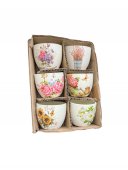 Ghiveci Flori Ceramica Rotund Mic 6/set