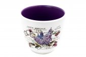 Ghiveci flori Din Ceramica Cu Interiorul Colorat Mov