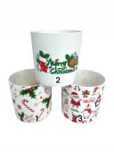 Ghiveci Plastic Cilindru Design Craciun 11 Cm