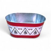 Ghveci Metal Oval Craciun Mare 05