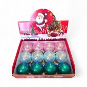 Glob Brad Craciun Decoratiune Luminoasa In Forma De Glob Cu Led 8 cm 12/set