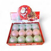 Glob Brad Craciun Decoratiune Luminoasa In Forma De Glob Cu Led 8 cm 12/set