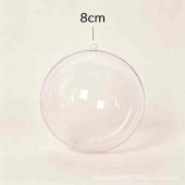 Glob transparent din plastic care se deschide 8 cm 10/set