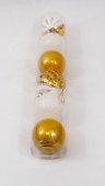 Globulete Brad Alb Si Auriu 6/Set 8cm