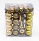 Globulete Brad Mixt Auriu Sampanie Varf Brad 47/Set