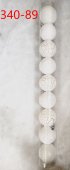 Globuri albe de Craciun 6 cm, 9 buc