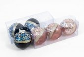 Globuri Craciun Cu Sclipici Sus 3/set 8cm