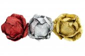 Globuri de Craciun Plastic Forma Floare 3/Set
