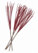 Iarba Decorativa Rosie cu Sclipici, set 12 buc