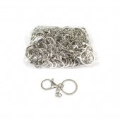 Inel Pentru Breloc Cu Carabina Metalice Argintii si Aurii 500/Set