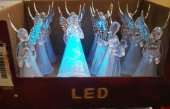 Ingeras transparent cu lumina 11 cm 12/set