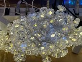 Instalatie LED cascada cu flori, 220 LED, 5 m, alb cald