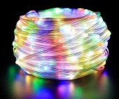 Instalatie LED cu fir subtire izolat, 1000 LED, 100 m, multicolor