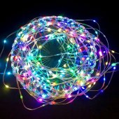 Instalatie LED cu fir subtire izolat, 500 LED, 50 m, multicolor