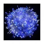 Instalatie LED cu fir transparent, 100 LED, 10 m, albastru