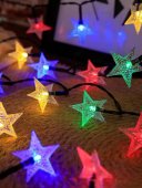 Instalatie LED cu stele, 40 LED, 6 m, multicolor