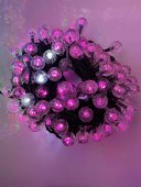 Instalatie LED globuri cu flash, 160 LED, 20 m, roz