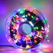 Instalatie LED la rola, efect cristal, 500 LED, 100 m, multicolor