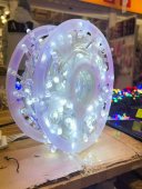 Instalatie LED la rola, efect cristal, 500 LED, 50 m, alb rece