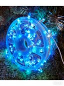 Instalatie LED la rola, efect cristal, 500 LED, 50 m, albastru