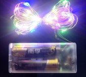 Instalatie LED pe baterii, 30 LED, 3 m, multicolor