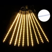 Instalatie LED ploaie de meteori, 4 m, alb cald