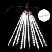 Instalatie LED ploaie de meteori, 4 m, alb rece