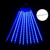 Instalatie LED ploaie de meteori, 4 m, albastru
