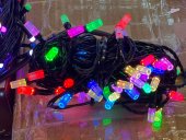 Instalatie LED tricolora, 80 LED, 10 m, multicolor