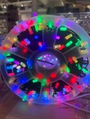 Instalatie LED tricolora la rola, 240 LED, 50 m, multicolor