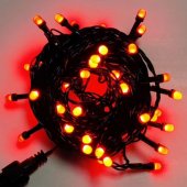 Instalatie LED V8 cu fir negru, 240 LED, 30 m, rosu